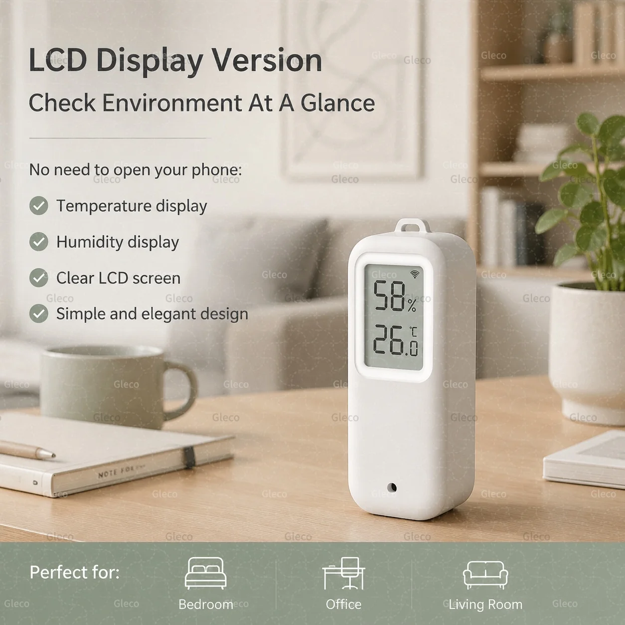 WiFi/Zigbee Smart Temperatur- und Feuchtigkeitssensor mit optionalem LCD, wasserdicht und mit Temperaturfühler, kompatibel mit TUYA 2MQTT – Detail 5