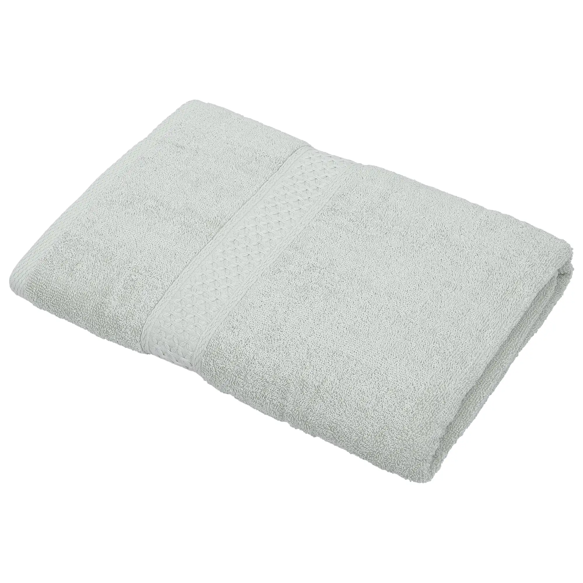 

1 Pcs Cotton Bath Towel Plain Soft Absorbent Light Gray
