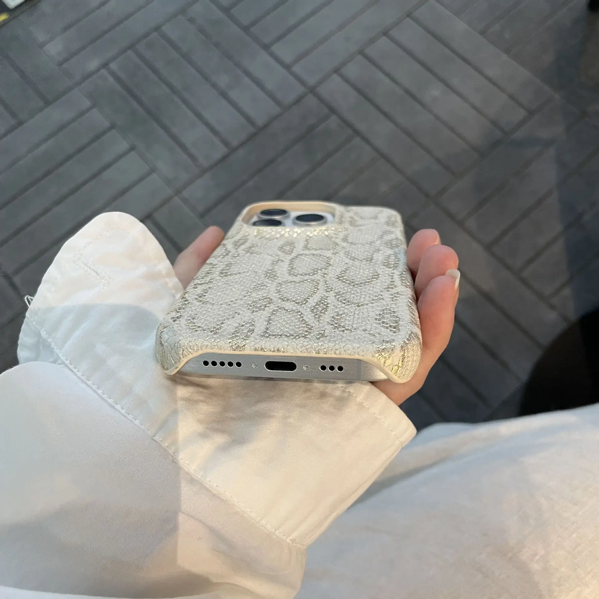 نمط جديد من جلد الثعبان الثعبان مناسب لهاتف آيفون 17 برو ماكس جراب هاتف 16 برو فلاش مسحوق 15 نصف حزمة 14 13 غطاء حماية