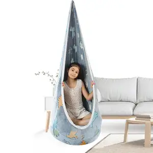 Kids Hammock Chair Swing Chair Durable Chair Nook Tent With Air Cushion For Thinking Sleeping Stimulating Imagination