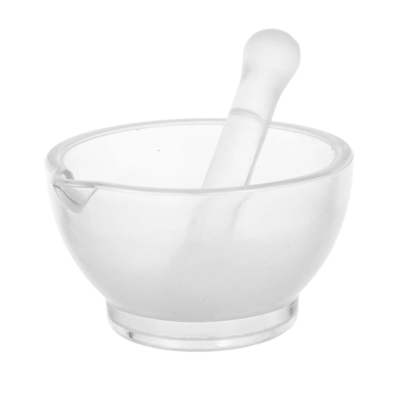 1Set 8Oz Clear Glass Mortar and Pestle Medicine Grinder Pharmacy Lab Powder Mixing Tool Apothecary Science Grinder Glass Bowl