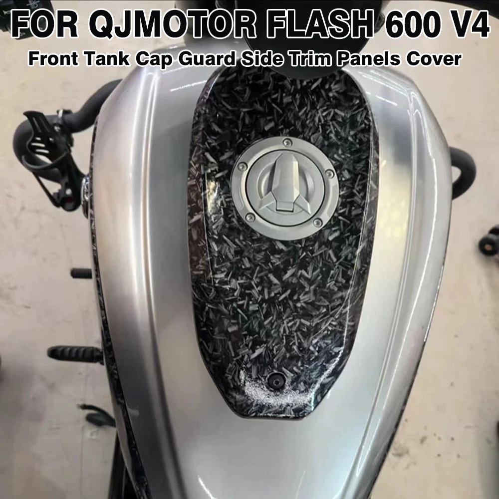 

For QJMOTOR FLASH 600 V4 Retrofitting Front Tank Cap Guard Cover Side Fuel Tank Trim Panels Decoration Protect Covers