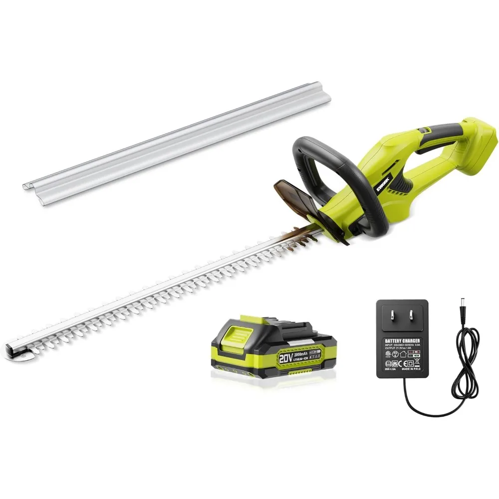 

Hedge Trimmer Cordless 22-Inch Electric Bush Trimmer, 5/8" Cutting Capacity, 20V Battery Powered Lightweight Handheld Shrub Tri