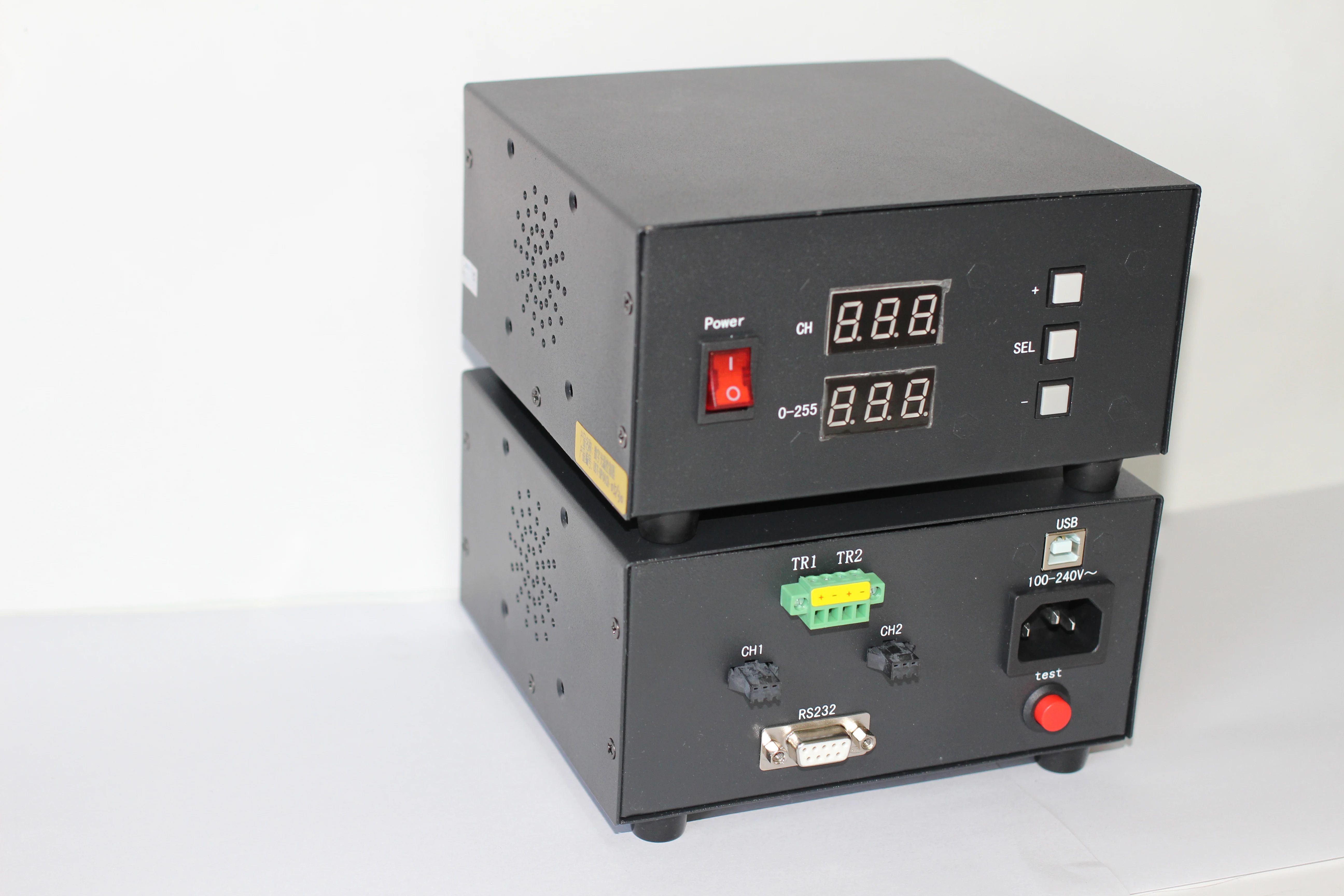 Two-channel and two-stage switching correction light source controller LCM device light source box visual positioning