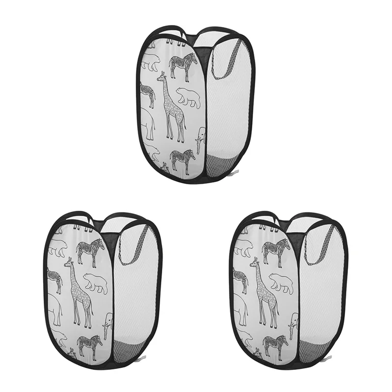 AB45 3 шт., складная корзина для белья с героями мультфильмов, сетчатая корзина для хранения игрушек для детей 30X30x48 см