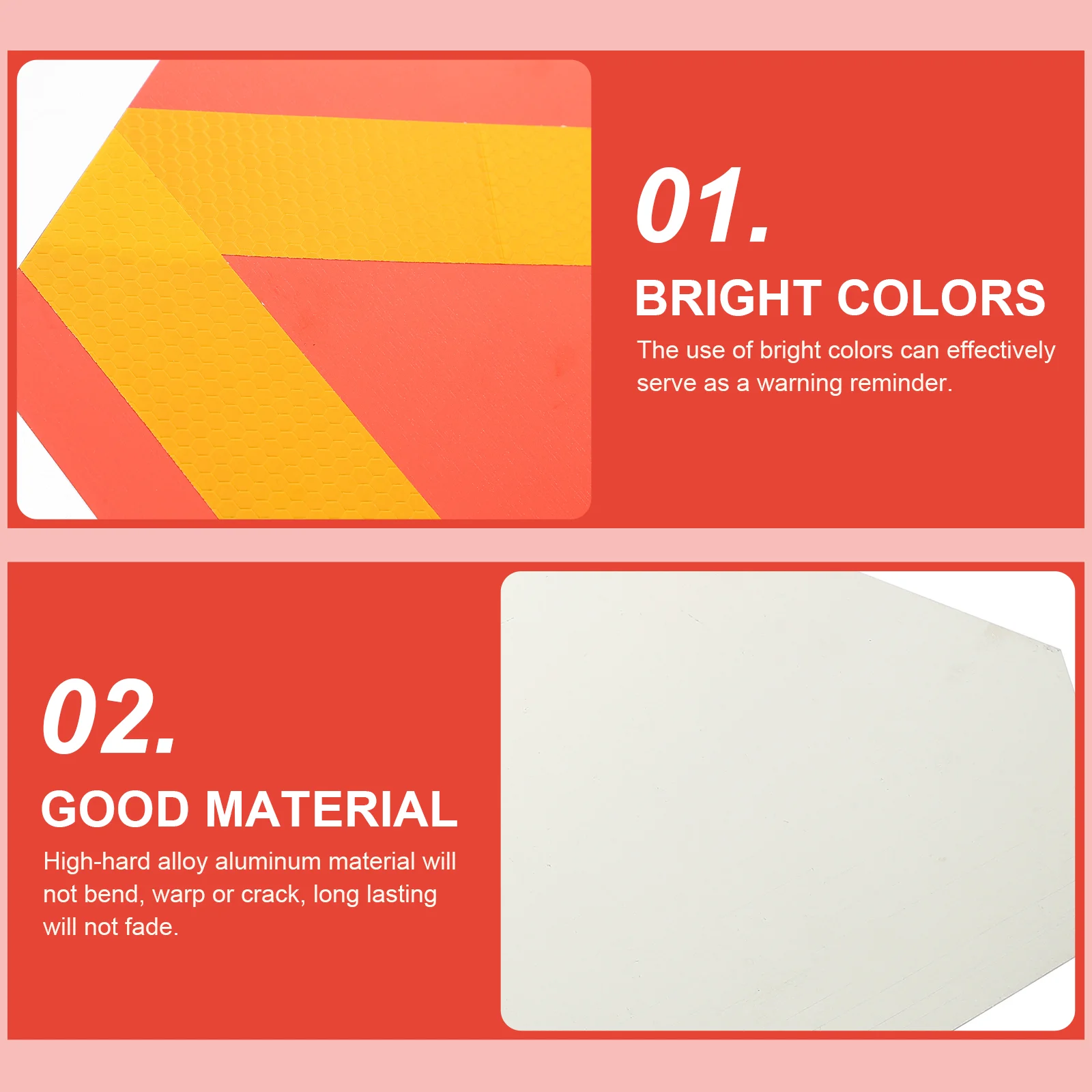 2 Pcs Vehicle Reflective Tailgate Strips Slow Moving Car Sign Emblems Warning Tape Move Reflector