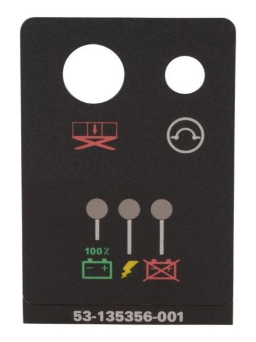 1705697 DECAL, LED (OVERLOAD), Decal lower controls - Charger Used for JLG Lifts