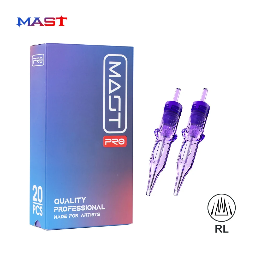 Mast Pro 20PCS RL Tattoo Cartridge Needles Permanent Makeup Machine Pen Disposable Sterile Round Liner DragonHawk Needles