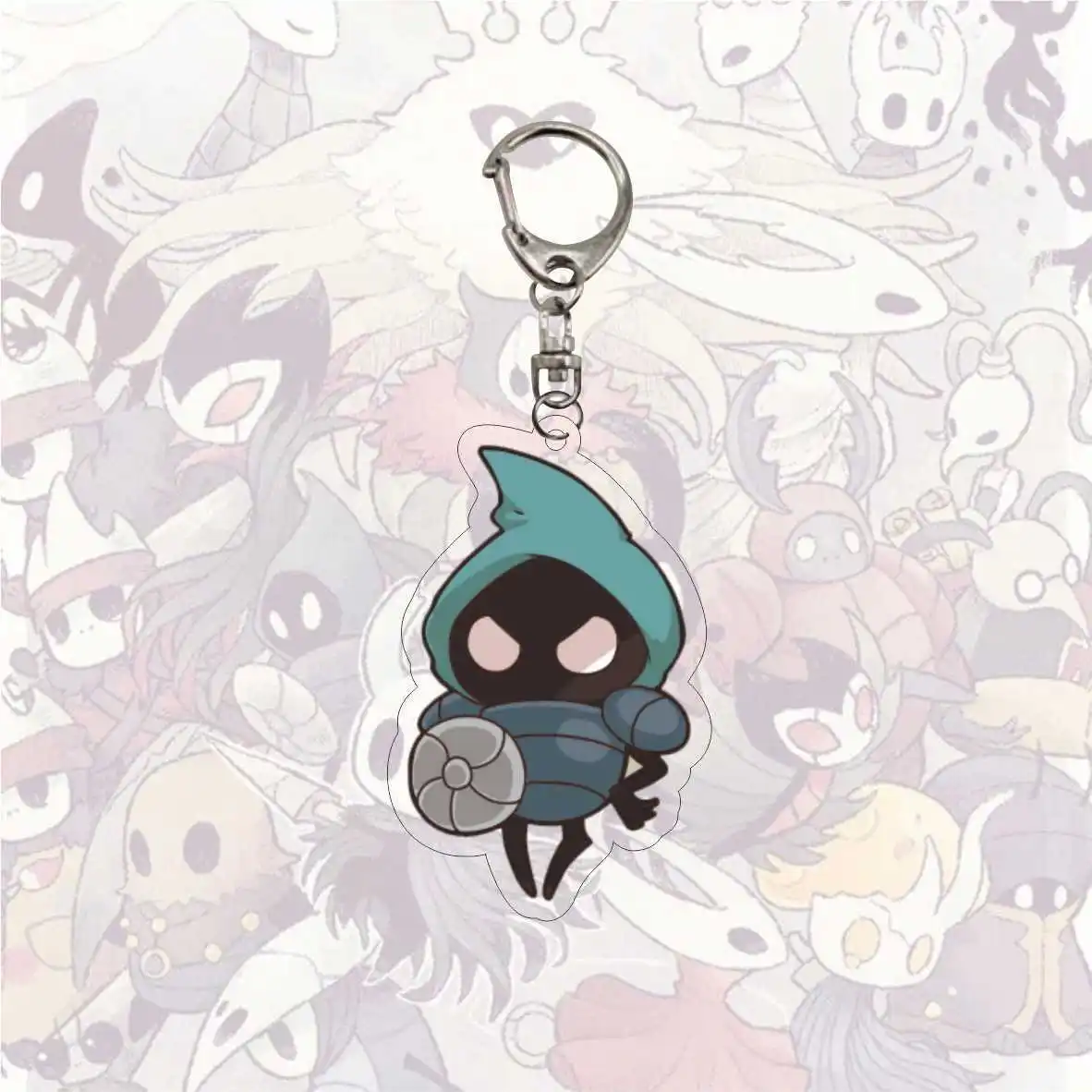 Hollow Knight Game Cosplay Keychain Octopus Cartoon Figures Acrylic Pendant Key Chain Bag Charm Accessories Gift for Wholesale