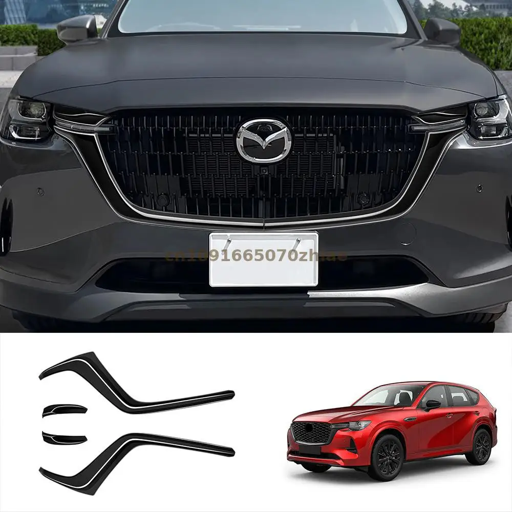 

Автомобильные аксессуары для Mazda cx-60 2022 2023, Высококачественная передняя решетка из АБС-пластика вокруг отделки, гоночные решетки, отделка, Стайлинг автомобиля