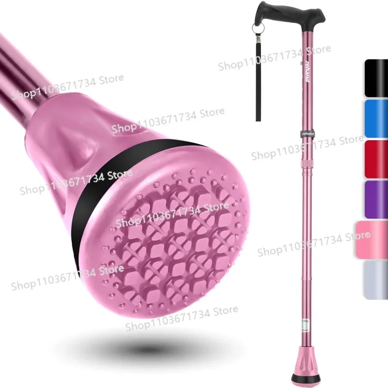 

Folding Crutches Elderly Crutches Non-slip Crutches Outdoor Climbing Poles Retractable Big Foot Pads The Elderly Cane