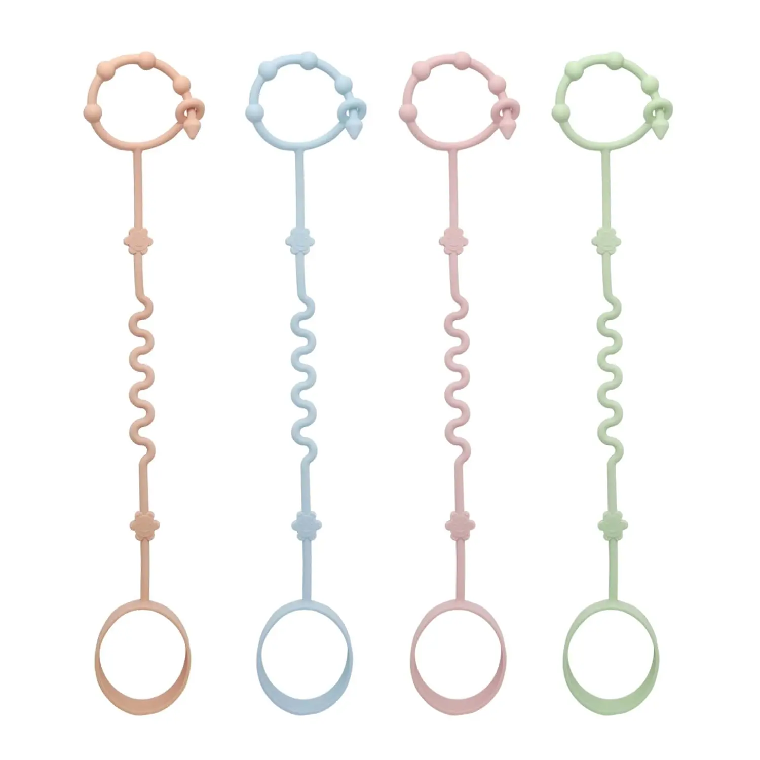 

4-Pack Sippy Cup Strap for Strollers & High Chairs - Dishwasher Safe, BPA Free