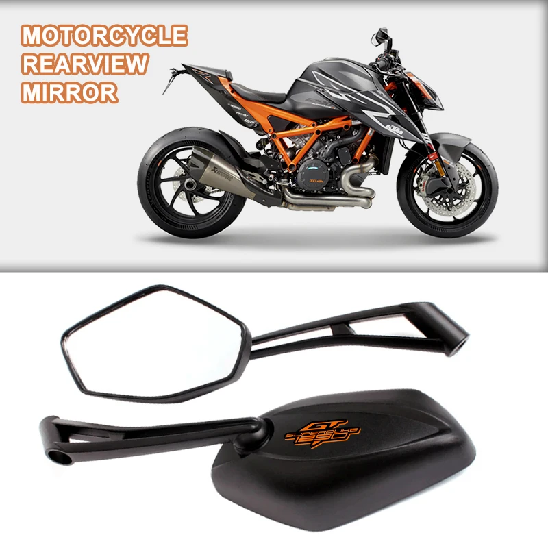 

2pcs Wide Angle Motorcycle Rear View Mirrors Handlebar Rearview For 1290 SuperDuke GT 1290 Supe Duke GT 1290SuperDuke ECE CCC