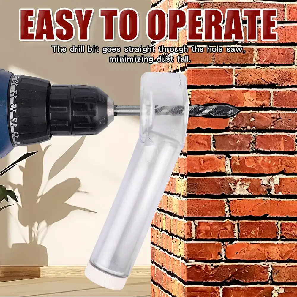Rotating Nozzle Drill Bit Dust Box with Rotary Tilting System,Prevents Dust Falling to Ground, Use Without Electricity