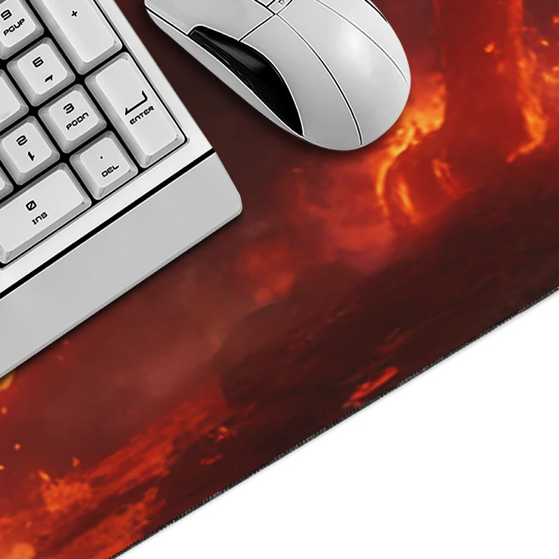 Black And Red Wolf Mouse Pad Gaming XL Custom HD Large Mousepad XXL Desk Mats Carpet Natural Rubber Soft Mice Pad Table Mat