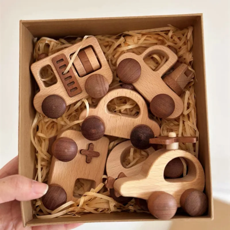 طقم ألعاب ألغاز للأطفال من خشب الزان خالي من الطلاء، ألعاب من الخشب الصلب على شكل طائرة من سلسلة الإنقاذ، XT258 #4