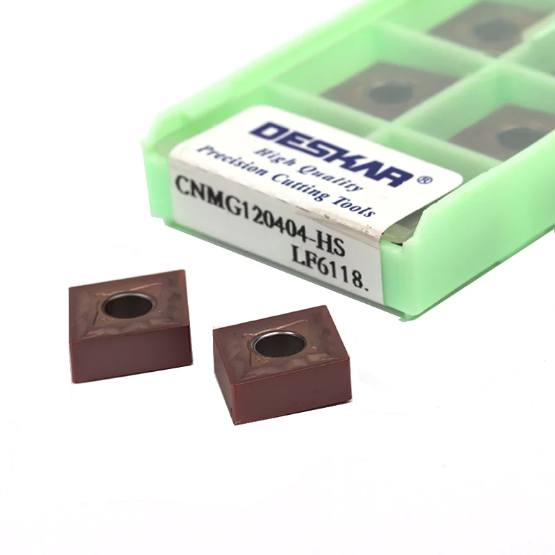 ma mq hs ms mm Lf6118 Carboneto Inserir Deskar Cnc Torno Ferramentas de Gerencio Cnmg Lâminas para Aço Inoxidável 10 Peças Cnmg120404 Cnmg120408