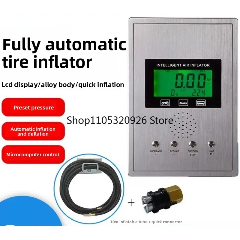 DP-Q04 LCD Display Car Tire Inflator - Fully Automatic Wall-Mounted | Auto Inflation/Deflation Pressure Tool
