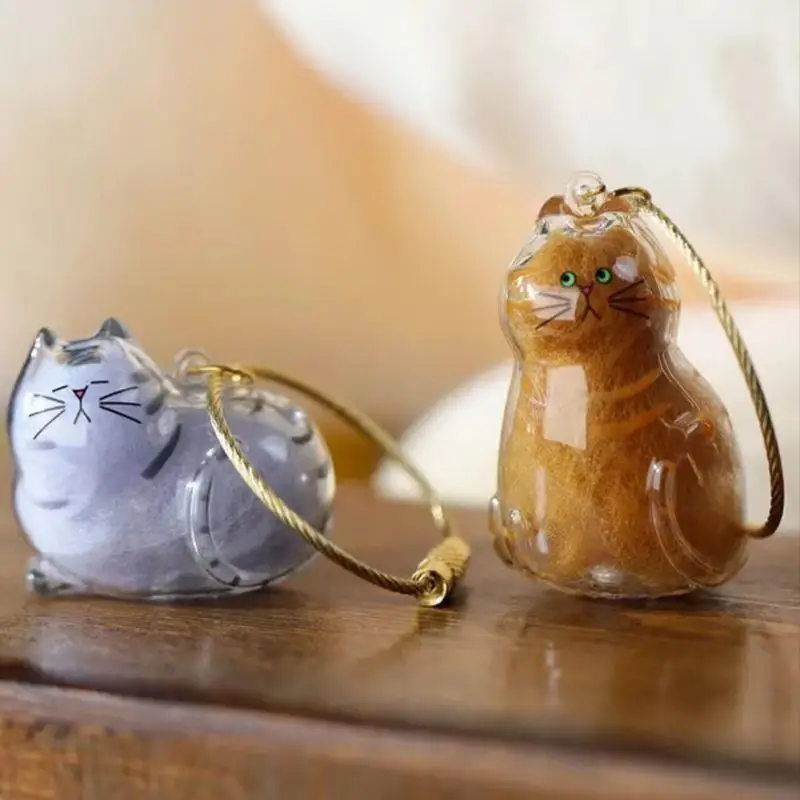 

Pet Hair Storage Box Transparent Keepsake Container For Cat Fur DIY Decoration Memorial Gift For Pet Lovers Handmade Design