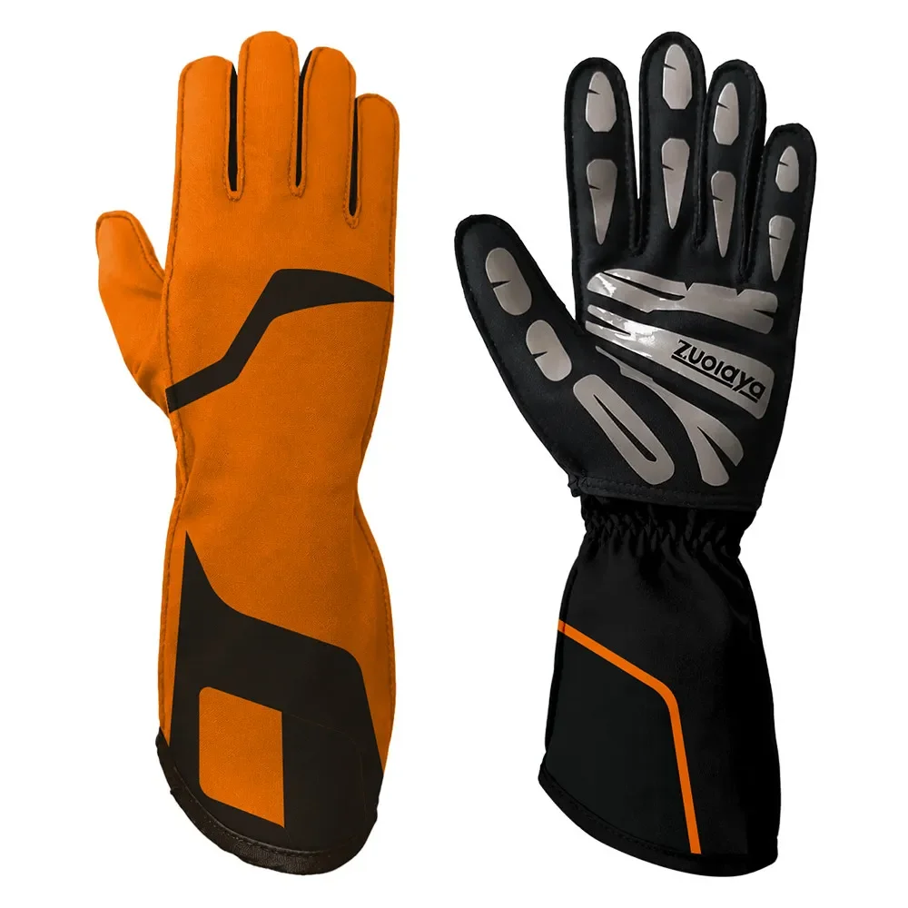 karting gloves outer seam non-slip light full palm silicone wear-resistant fixed customizable logo motorcycle gloves one size