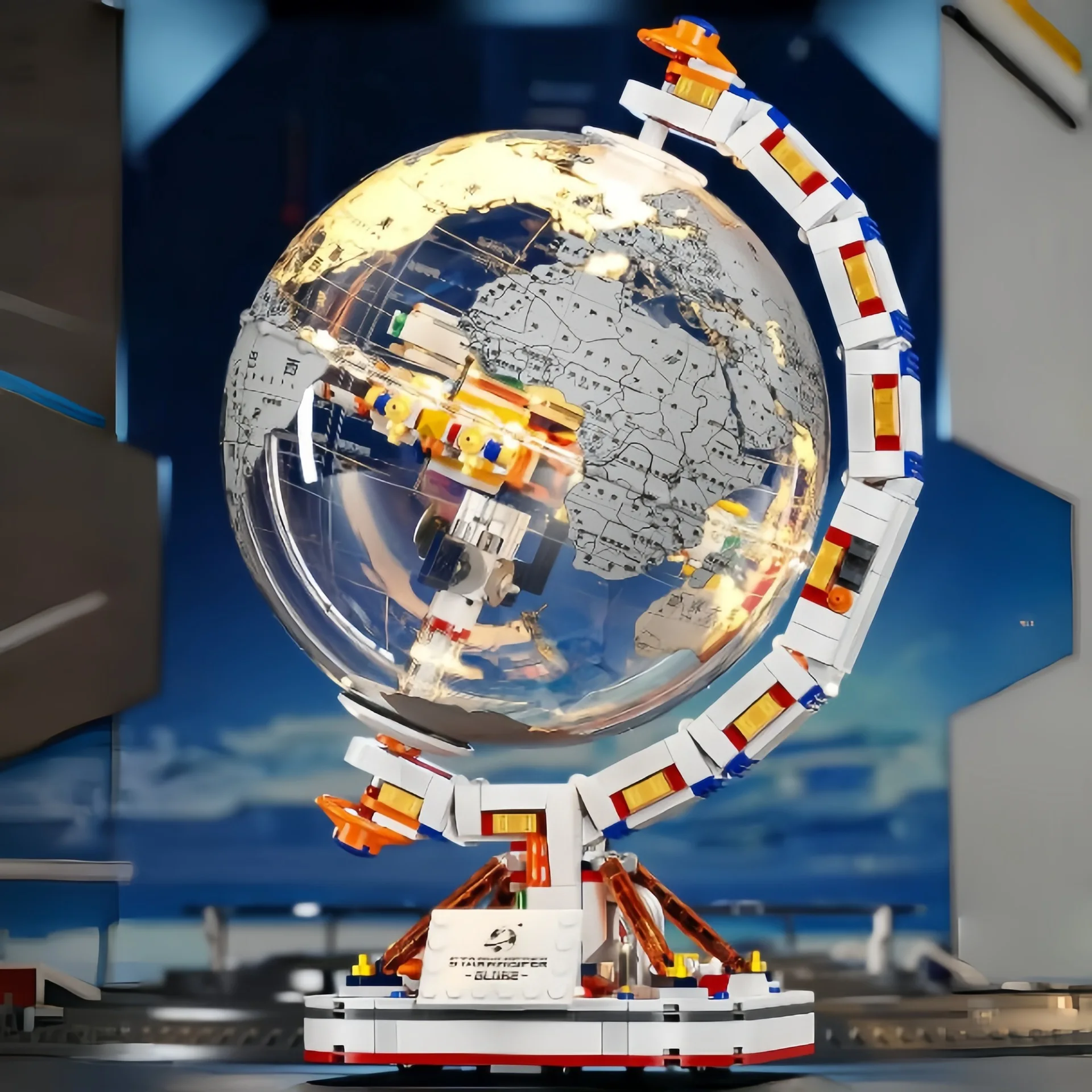 Globe handmade DIY assembly puzzle science gift desktop ornament
