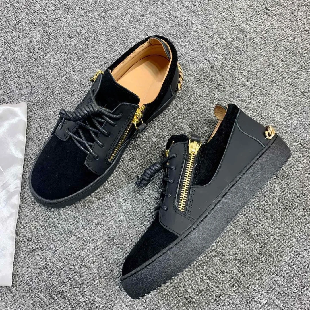 

Top Quality Casual Sneakers for Men Brand Designer Women Tennis shoes Luxury Genuine Leather GZ Loafers Sports shoes 35-48 G0169