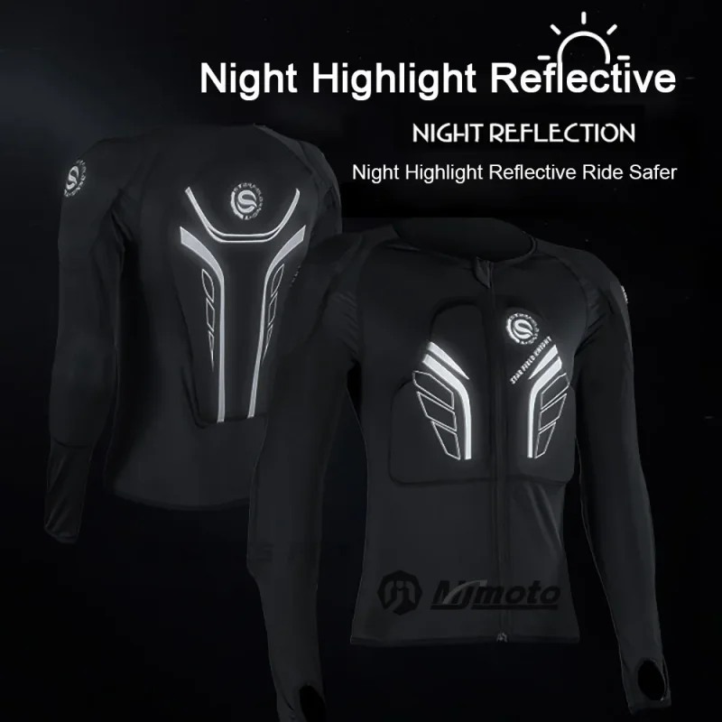 

SFK Nightglow Logo Men's Motorcycle Jacket Armor Clothes Riding Equipment Summer Breathable With CE Protective Gears Accessories