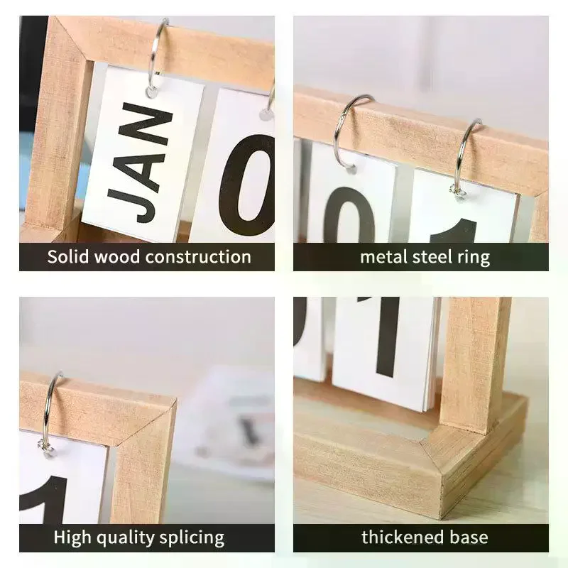 Kalender Abadi Kayu dengan Pen - Photography Date ulasan dan harga