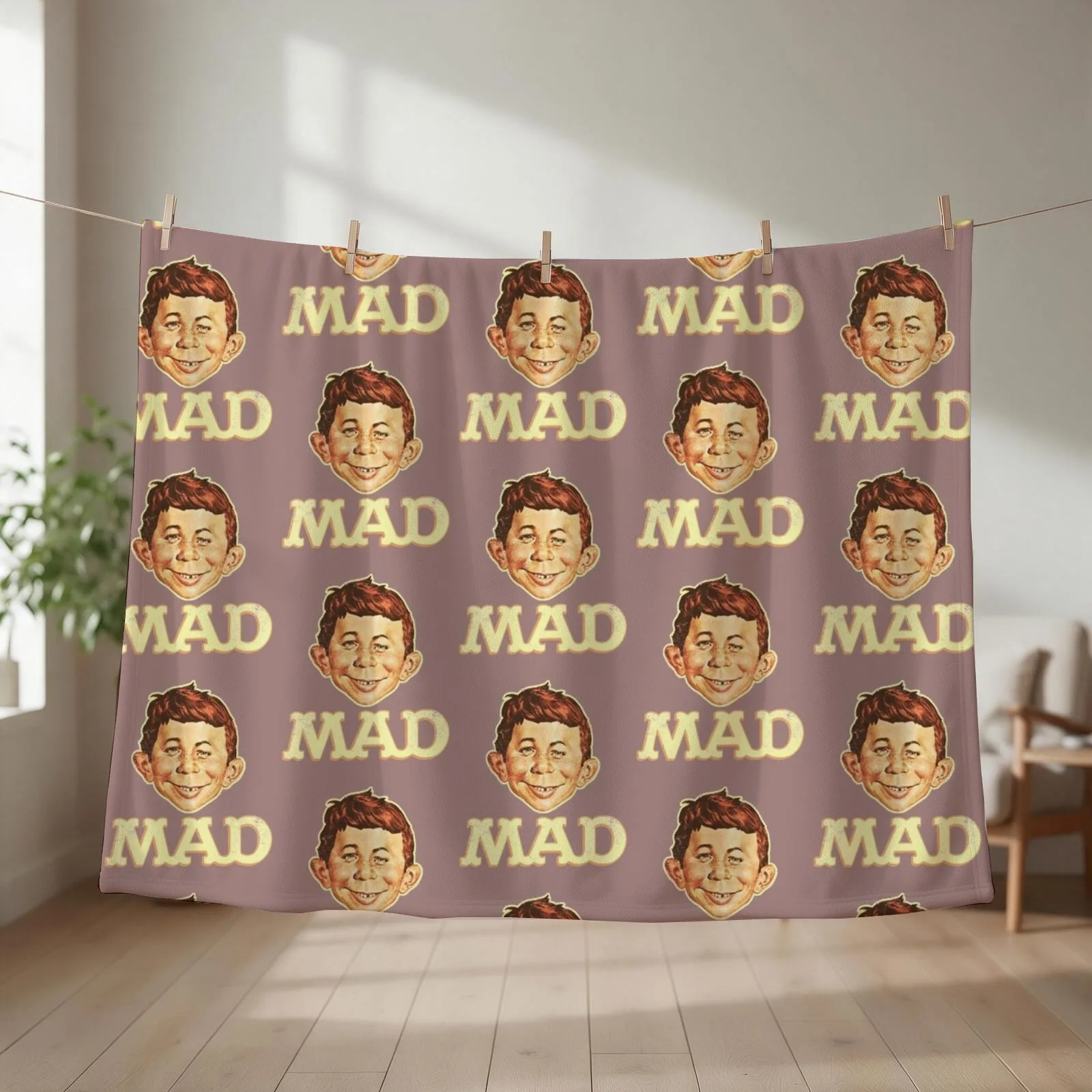 Mad Magazine Mad Magazine [Vintage Distressed] Throw Blanket Kid'S Decorative Sofas Decorative Sofa Beautifuls Blankets