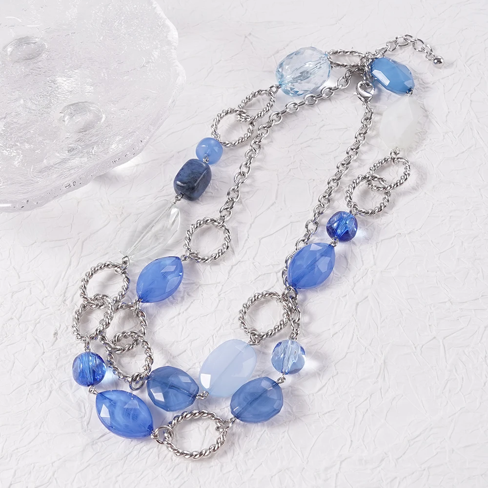 

Bohemian-Style Unique Fashion Jewelry Necklace Single-Layer Double-Layer Design Accessory For Ladies As A Gift
