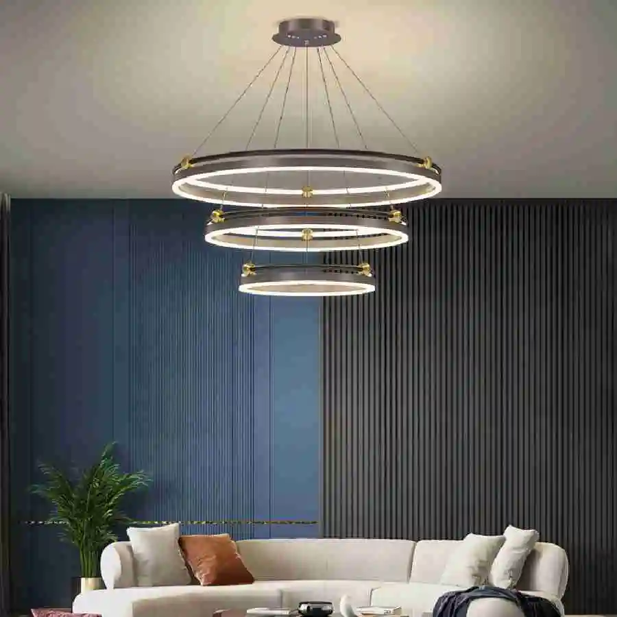 Pendant Lamp, New Atmosphere, Circular Ring LED, Simple Modern Lamp, Creative Personality, Antique Pendant