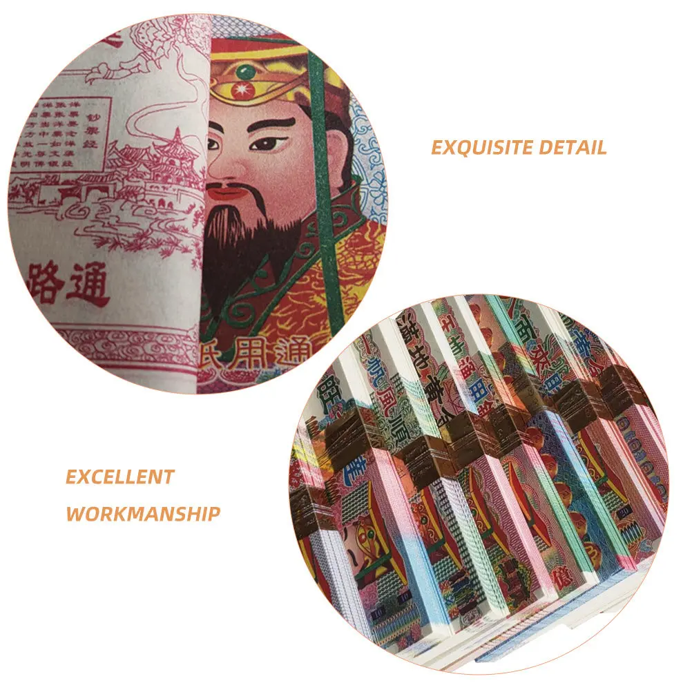 1000Sheets Paper Ancestor Money Ghost Money Sacrifice Paper for Qingming Festival Hungry Ghost Festival Funeral Ancestor