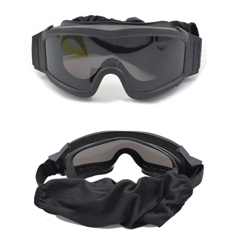 

Tactical Goggles Military Paintball Airsoft Army Combat Shooting Safety Glasses Men Outdoor Hunting Glasses 3 Lens