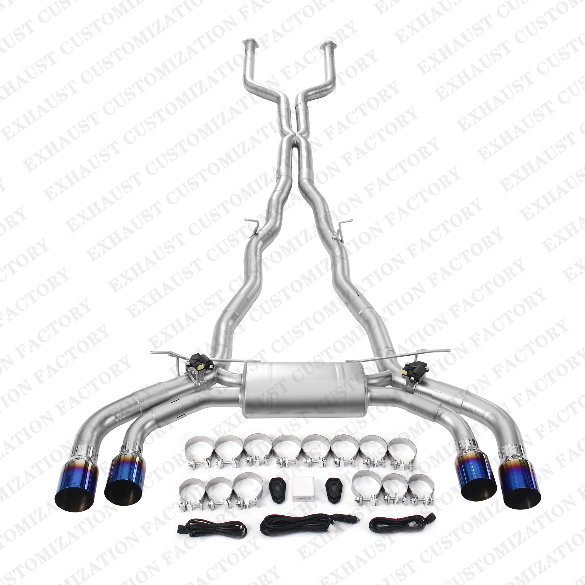 Valved Sport Exhaust System for G90 M5 S68 4.4T with Electronic Valve Control for Rapid Open/Close