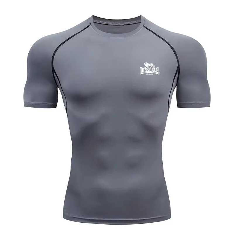 New Compression Shirt Men Fitness Gym Sport Running T-Shirt Rashgard Tops Tee Quick Dry Short Sleeve T-Shirt For Men RL0093