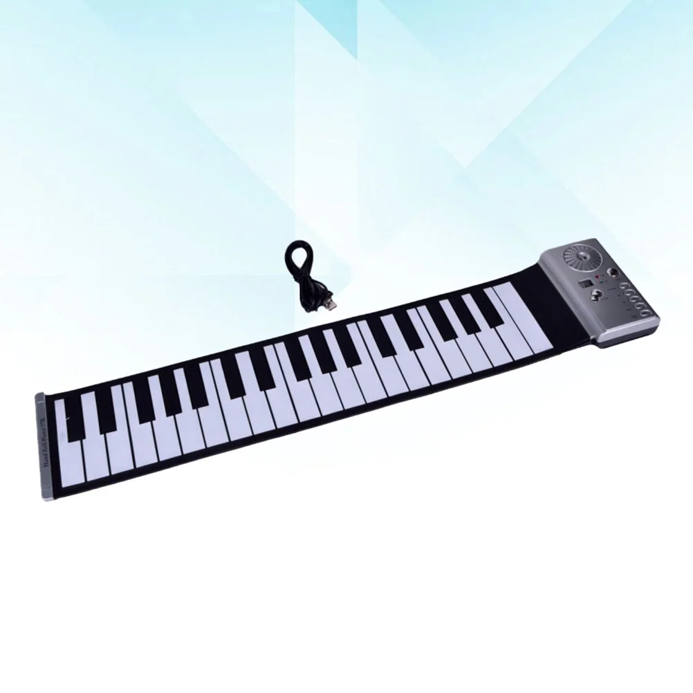 1 Stück elektronische Tastatur für Kinder, 37 Tasten, tragbares Musikinstrument mit 100 Tönen, 100 Rhythmen, Silber, frühe Bildung, Musical