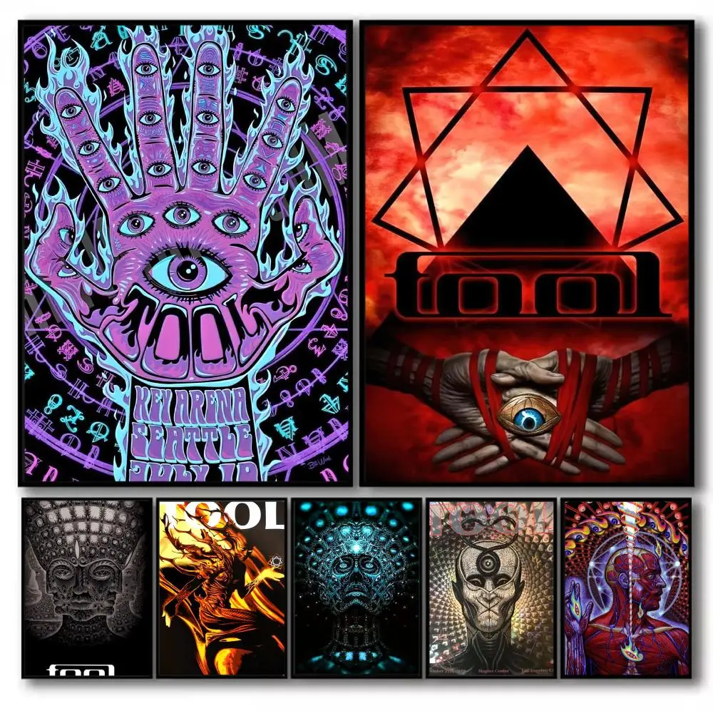 T-Tool Singer Pop Band Poster Stickers Self-Adhesive Painting Mural Decor Wall Decals for Bedroom Living Room Home HD Gift