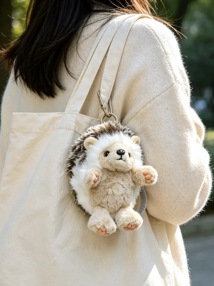 10/20/25cm Niedlicher Igel-Plüsch, weiche, kuschelige Igel-Kuschelkissen, lebensechte Igel-Anhängerpuppe, schöne Desktop-Tier-Taschen-Deko