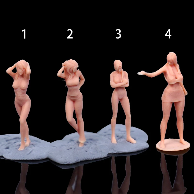 1/64 Figure Standing Beauty Resin Miniature 1:43 GK Pretty Girl Model Need To Be Colored By Yourself Number 171