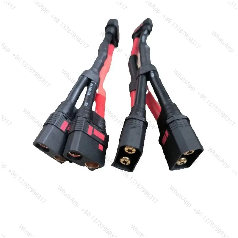 Anti Spark QS8-S Connector QS8 Male Female Parallel Y Wire Harness Adapter Cable 6AWG 150mm For RC DIY Parts UAV Power cord