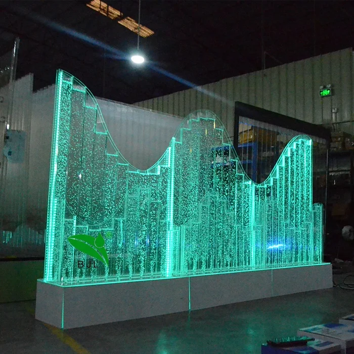 Customization.Intelligent Water Fountain Indoor Wedding Backdrop Water Bubble Wall Panel Decoration