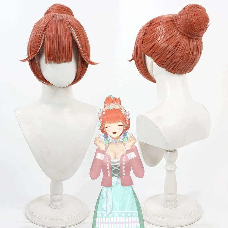 Anime Gakuen iDOLM@STER Juo Sena Cosplay Wig Heat Resistant Synthetic Hair Halloween Party Role Play + Wig Cap