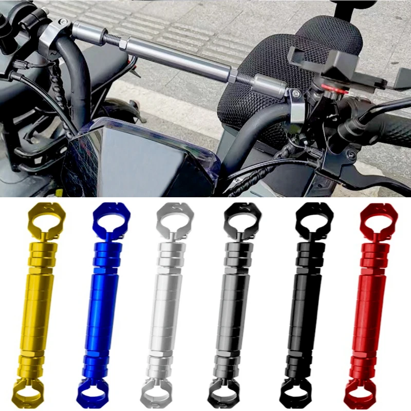 Universal Motorcycle Handlebar Motorbike Grips Handle Bar Steering Wheel Strengthen Brace Adjustable Cross Bar  Aluminum Alloy