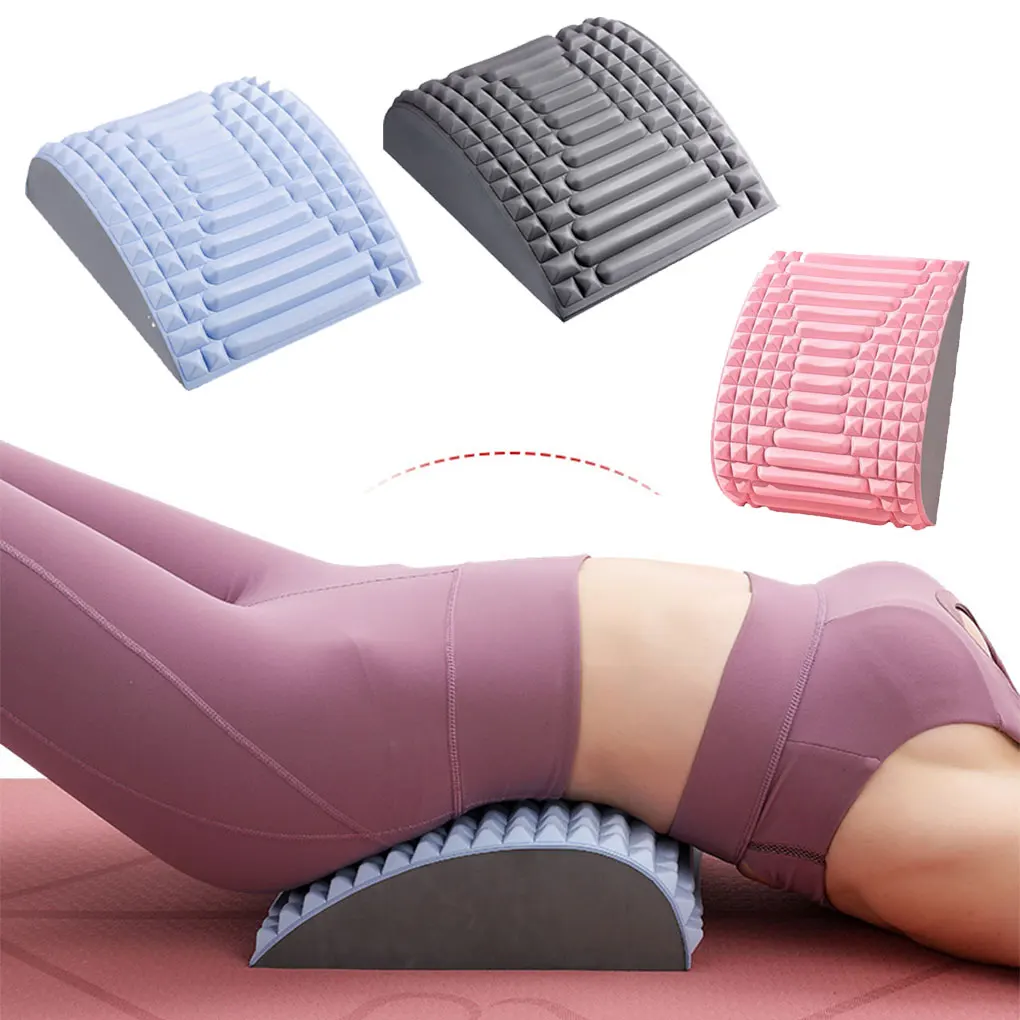 Lower Back Pain Relief Stretcher Back Stretcher Pillow Chronic Lumbar Support Herniated Disc Posture Corrector Pillow for Yoga