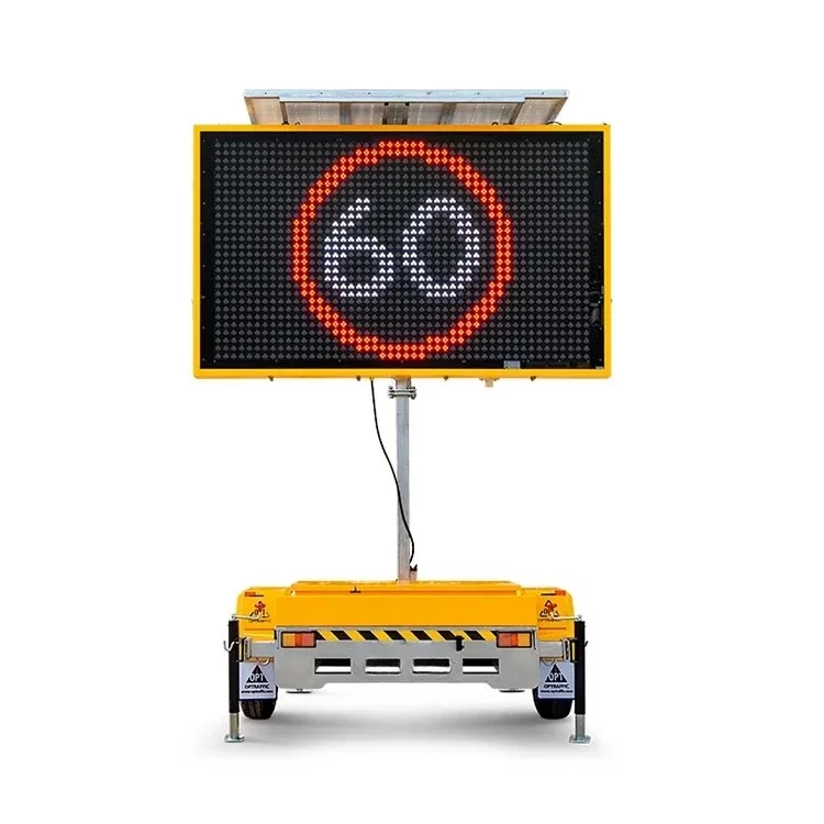 5-Color Portable Trailer Mount VMS Light Emitting Diode Display Solar Mobile Variable Information Signs