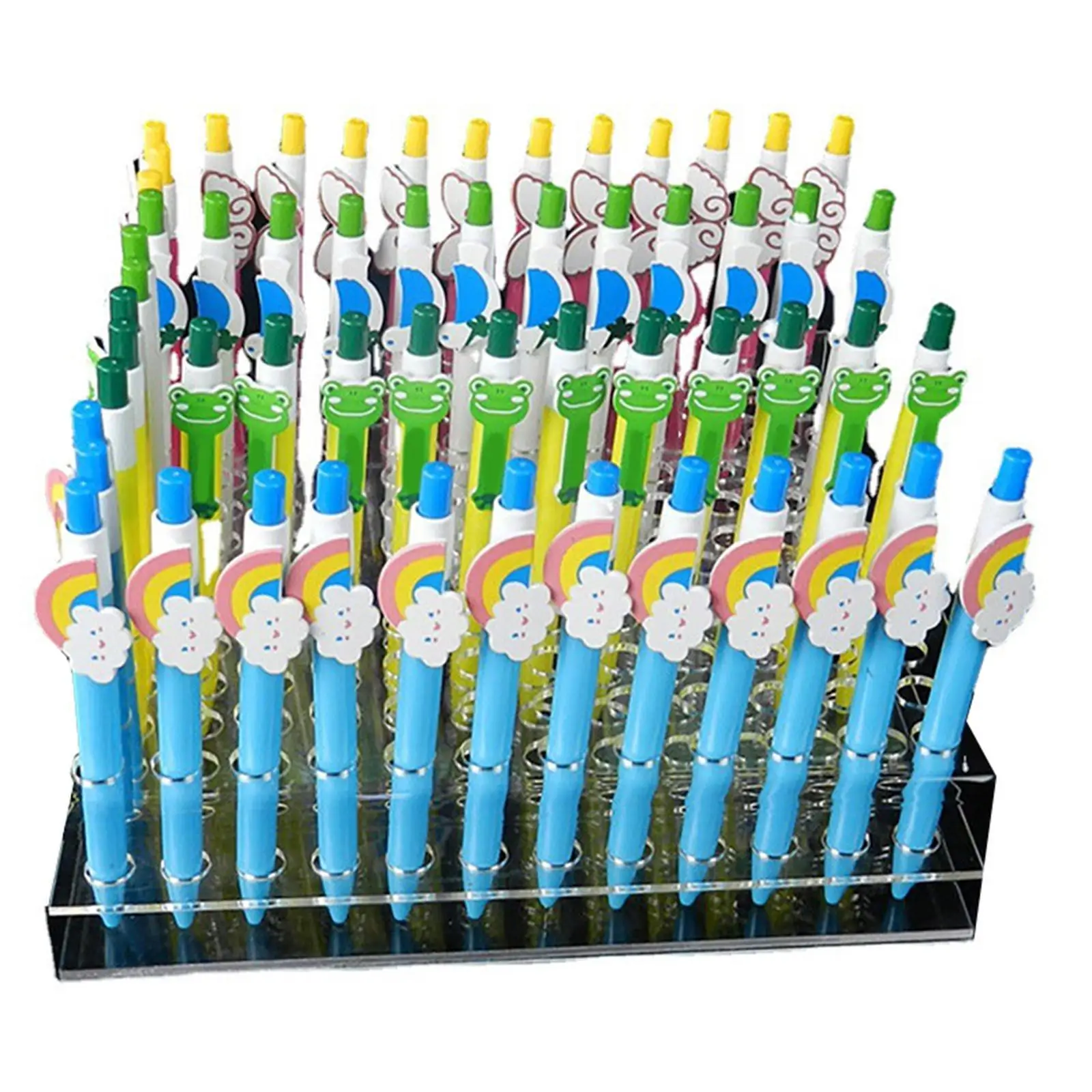 Marker Pen Organizer Square Stationery Display Case Easy to Use Multi Holes Paint Brushes Marker Holder for Workspace Home