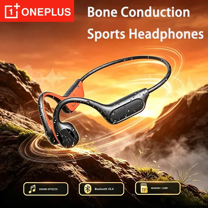 OnePlus Bone-Conduction Sports Headphones Bluetooth 6.0 Waterproof Noise Reduction Rechargeable Hanging Earphones for Cycling