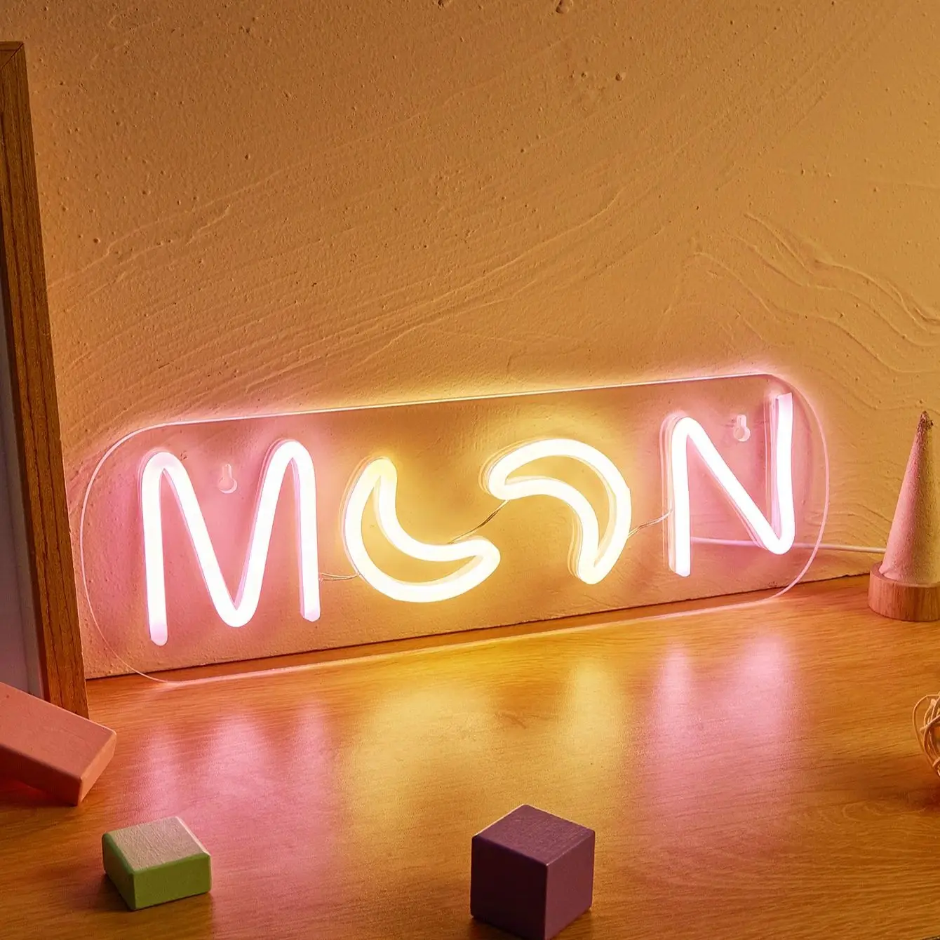 تشي شراء LED النيون القمر USB بالطاقة النيون علامات ضوء الليل ثلاثية الأبعاد جدار الفن غرفة نوم غرفة المعيشة مصباح ديكور علامات