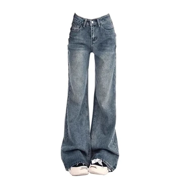 Ladies Flare Trousers Leisure Slimming Vintage Inspired Autumn High Waist Bell Women's Pants Flared Jeans Y2K 2 Ladies Flare Trousers Leisure Slimming Vintage Inspired Autumn High Waist Bell Women's Pants Flared Jeans Y2K 2