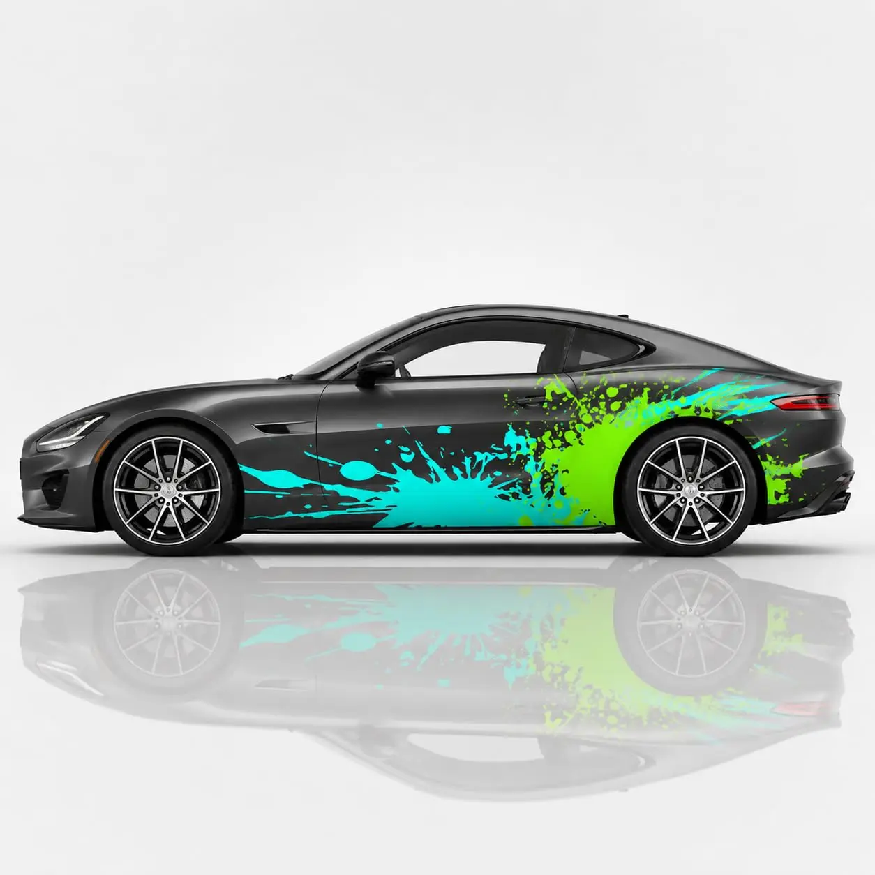2PCS Paint Splatter Car Side Decals, Vinyl Stickers, Waterproof Removable Body Graphics, Universal Wrap for Cars SUVs Trucks